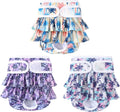 Palm Tree Print Female Dog Diapers with Soft Fold – 3 Pack
